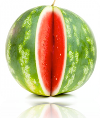 Close-up of Sugarbaby watermelon seeds from SeedsNow, showing small, dark seeds ideal for planting and growing sweet watermelons.